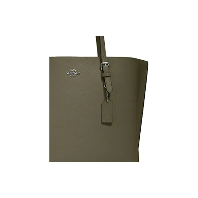 COACH Mollie Leather Tote Bag Shopping Bag Shoulder Bags Handbags Large Size Women's Olive Green-4