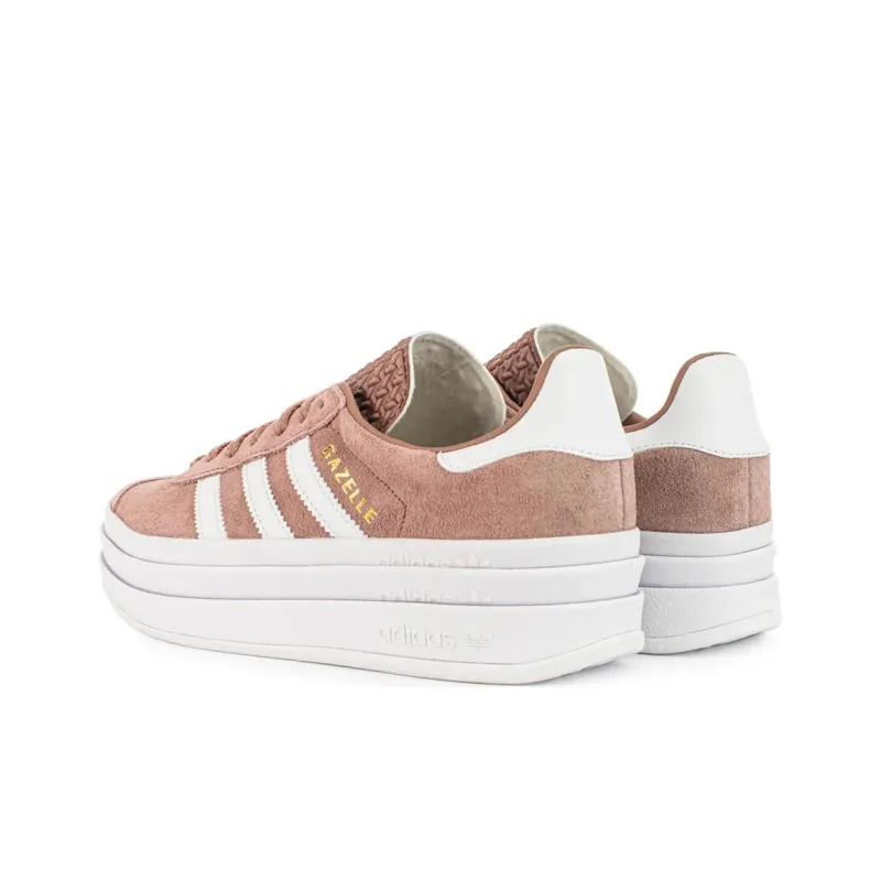 Adidas Originals GAZELLE BOLD Anti Slip Wear Resistant Low Top Skateboard Shoes Women's Pink-2