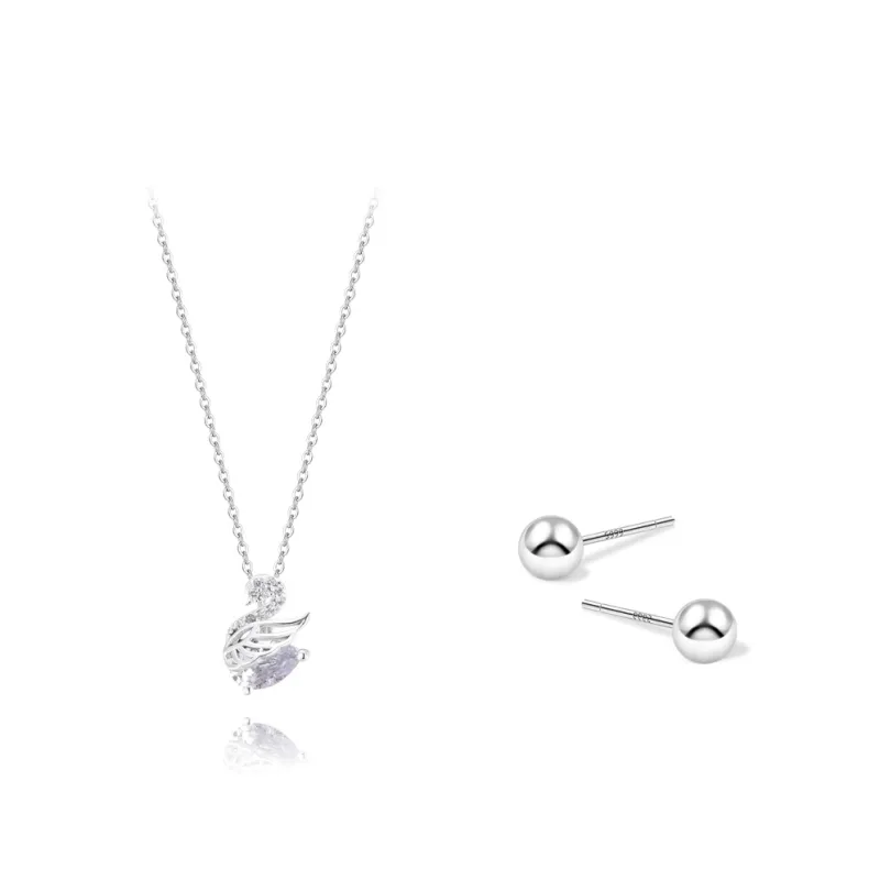 KUMET Sterling Silver Necklaces Women's Couple Bestie Same Style-4