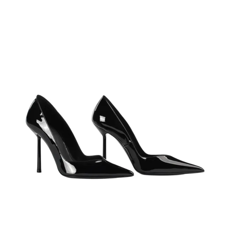 Le Silla Vivienne Slim Heel High Heels 10cm Women's Black-2