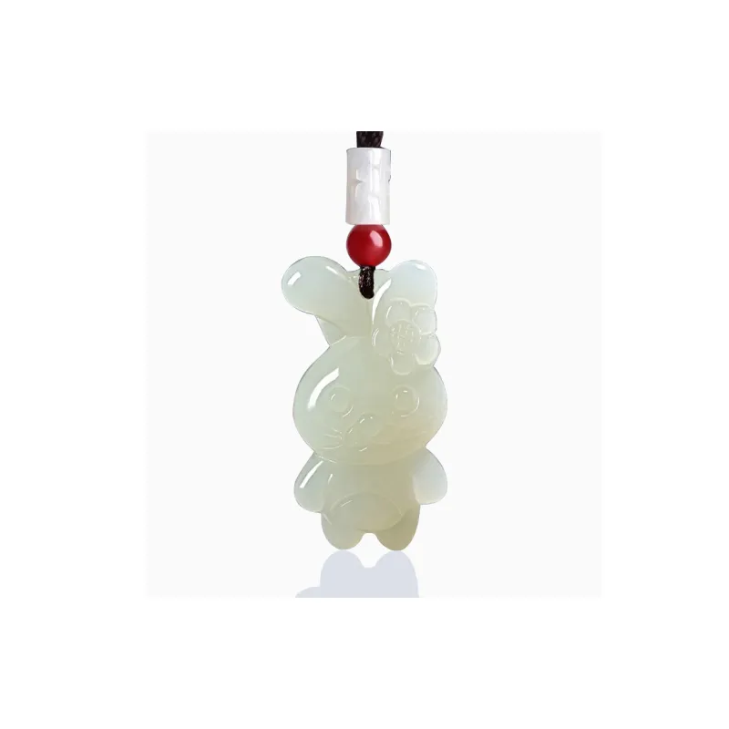 KUNYUYAO Hetian Jade Pendants White Jade Unisex-14