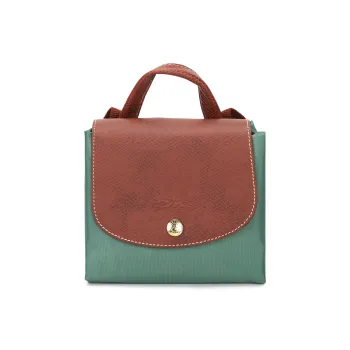 LONGCHAMP Le Pliage Canvas Backpack Medium Size Women's Sage Green
