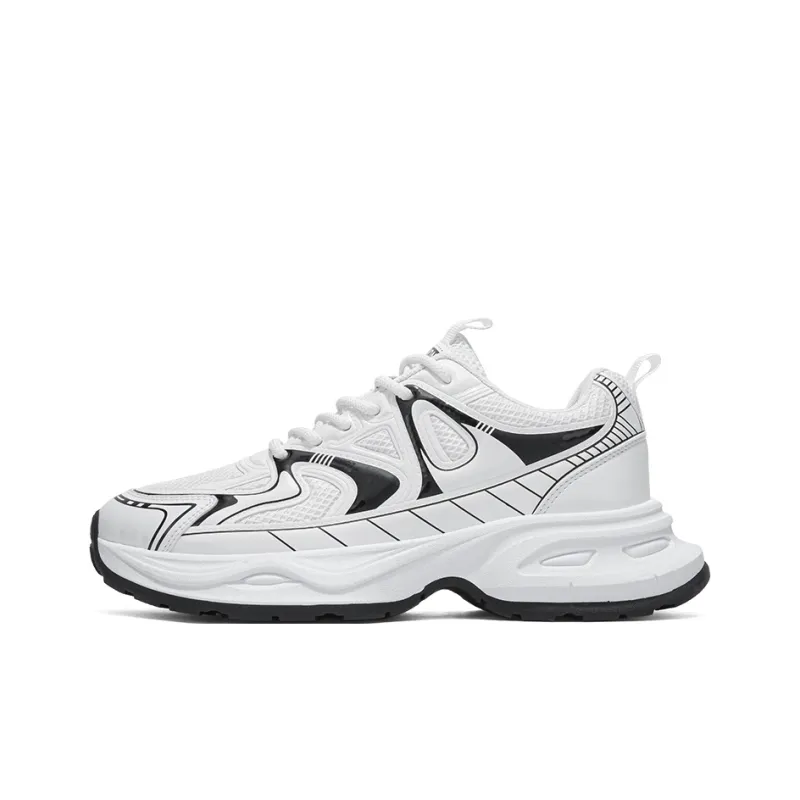 NANJIREN Cushioning Height Increasing Wear Resistant Breathable Slip Resistant Low Top Chunky Sneakers Men's-4