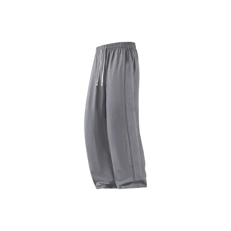 Small Columns Under The Sea Casual Pants Unisex Apricot-11