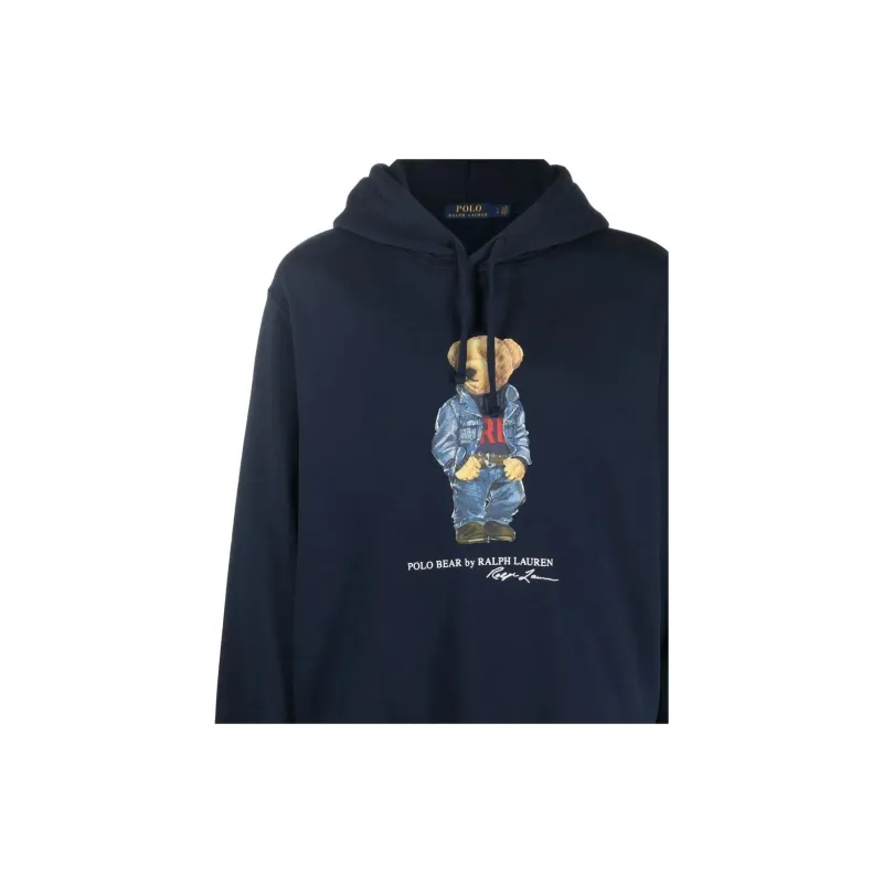 Polo Ralph Lauren Bear Printed Drawstring Hoodie-4