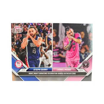 Topps Now Stephen Curry Lionel Messi Curry, Messi, Good Night Sports Cards 1 Pc