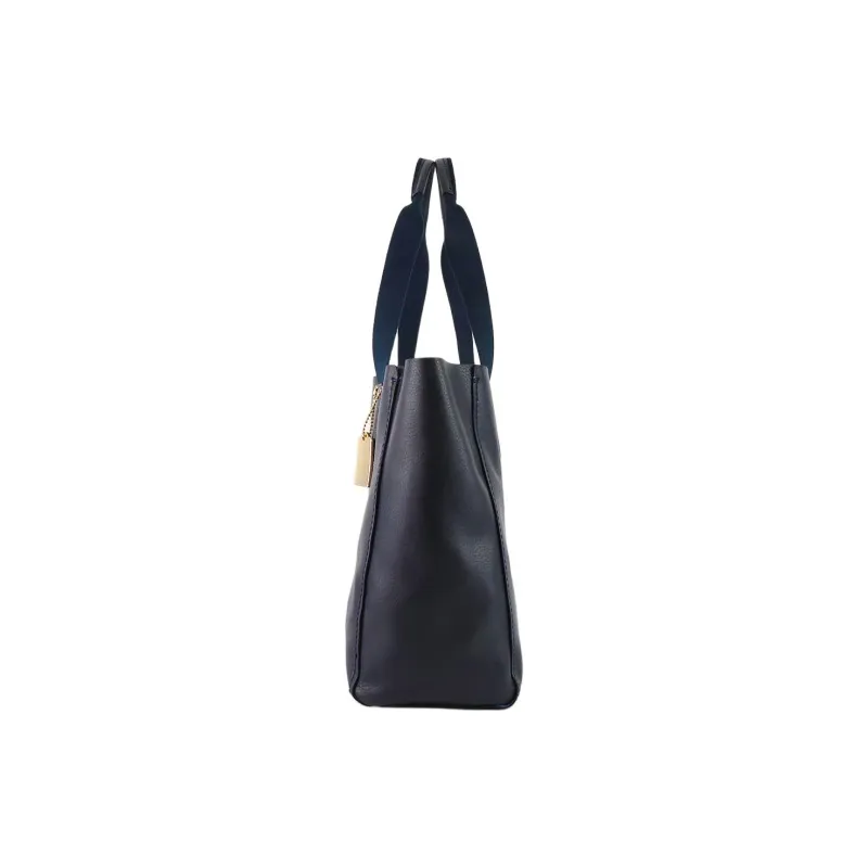COACH Derby Cow Leather Tote Bag Shopping Bag Shoulder Bag Crossbody Bag Handbag Large Size Women's Midnight Navy Blue-1