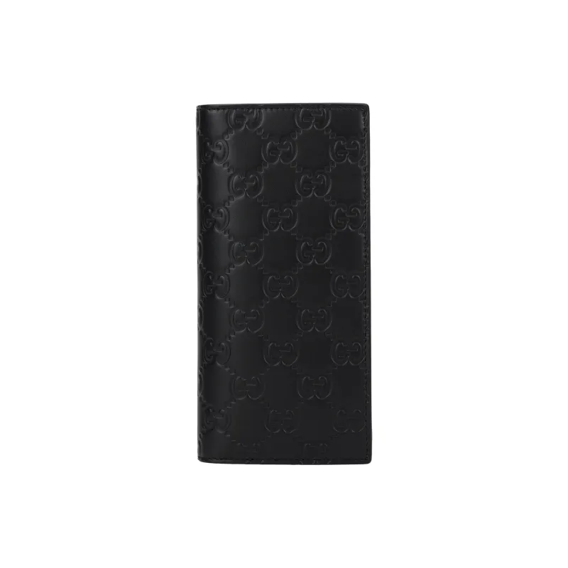 GUCCI Leather Wallet Men's Black-0