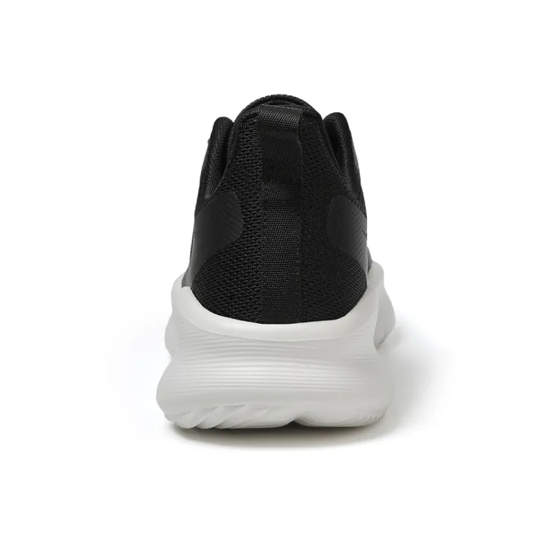 GORNORNIE Cushioning, Slip Resistant, And Abrasion Resistant Low Top Training Running Shoes Unisex Black White-4