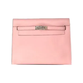 HERMES Kelly Danse Swift Leather Handheld Crossbody Bag, Shoulder Bag Women's 3Q Rose Sakura Cherry Blossom Pink