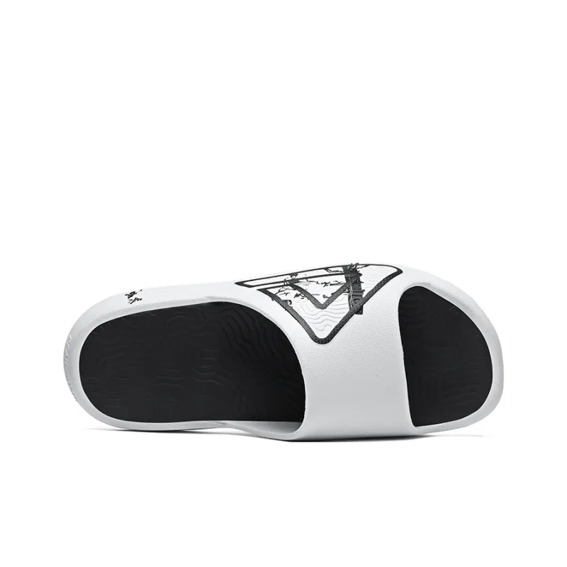 PEAK Attitude 7.0 Slip Resistant Abrasion Resistant Cushioning Slide Slippers Men's White Black-4