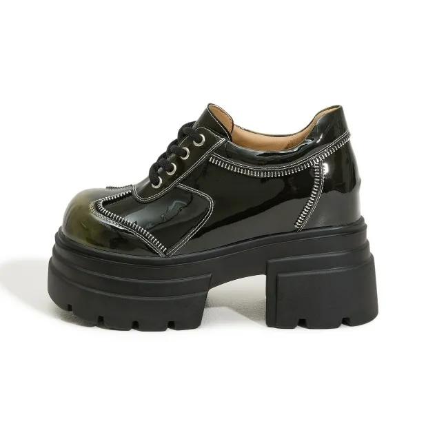 Milan Love Song Chunky Heel High Heels 10cm Women's Black-0