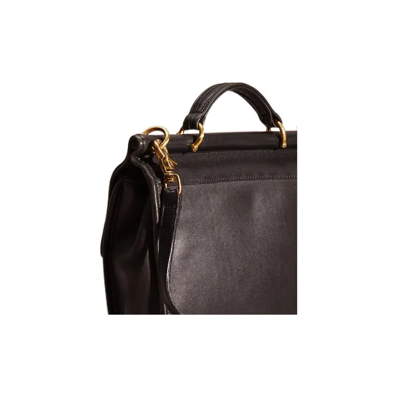 COACH Willis Leather Portable Crossbody Bag Shoulder Bag Large Size Men's Black-4
