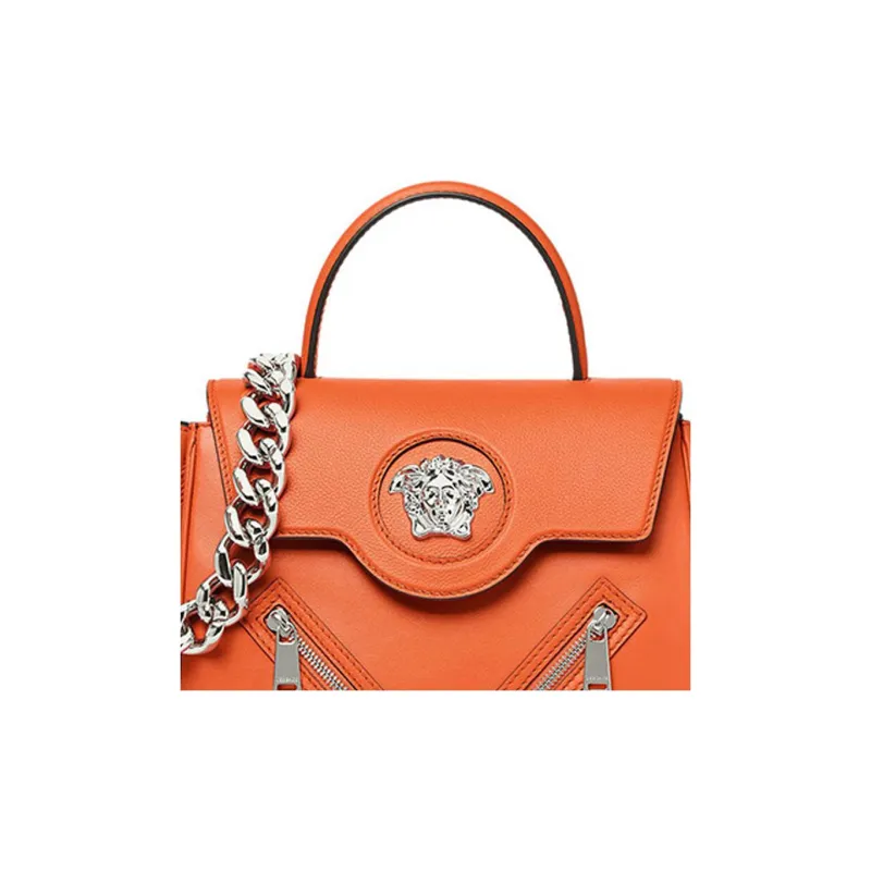 FANSIZHE La Medusa Calfskin Shoulder Bag Crossbody Bag Handbag Women's Orange-3