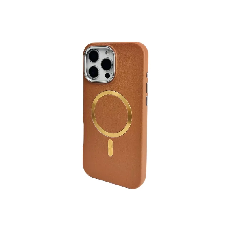 Sopi Leather Material Leather CD Pattern Magnetic Phone Cases Compatible With IPhone 16/15 Pro Max/Apple 13/14 Pro/Max-11