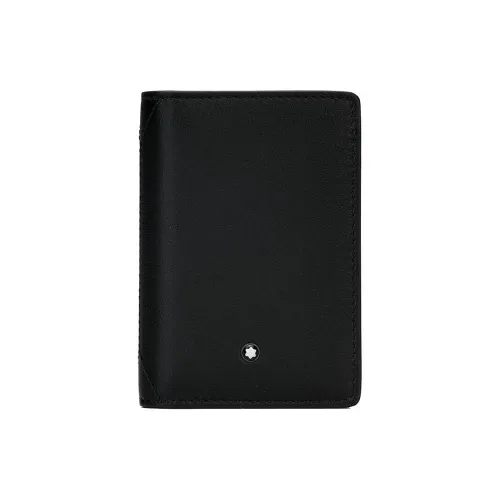 MONTBLANC Leather Wallets Card Holders Men's Black