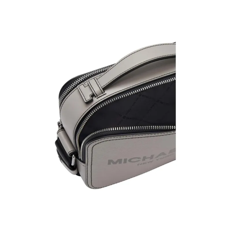 MICHAEL KORS Cow Leather With Artificial Leather Shoulder Bag, Crossbody Bag, Handbag Men's Gray-4