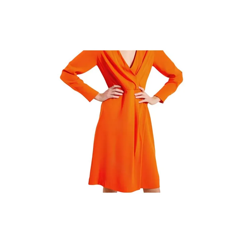 INES DE LA FRESSANGE Long Sleeved Dress Women's Orange-4