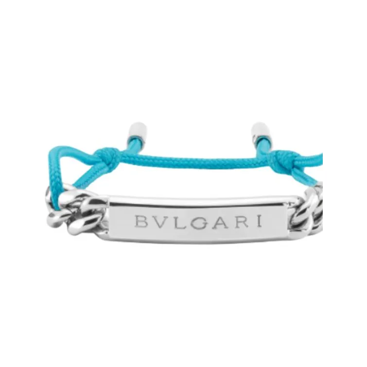 BVLGARI Fabric Bracelets Unisex Light Blue-2