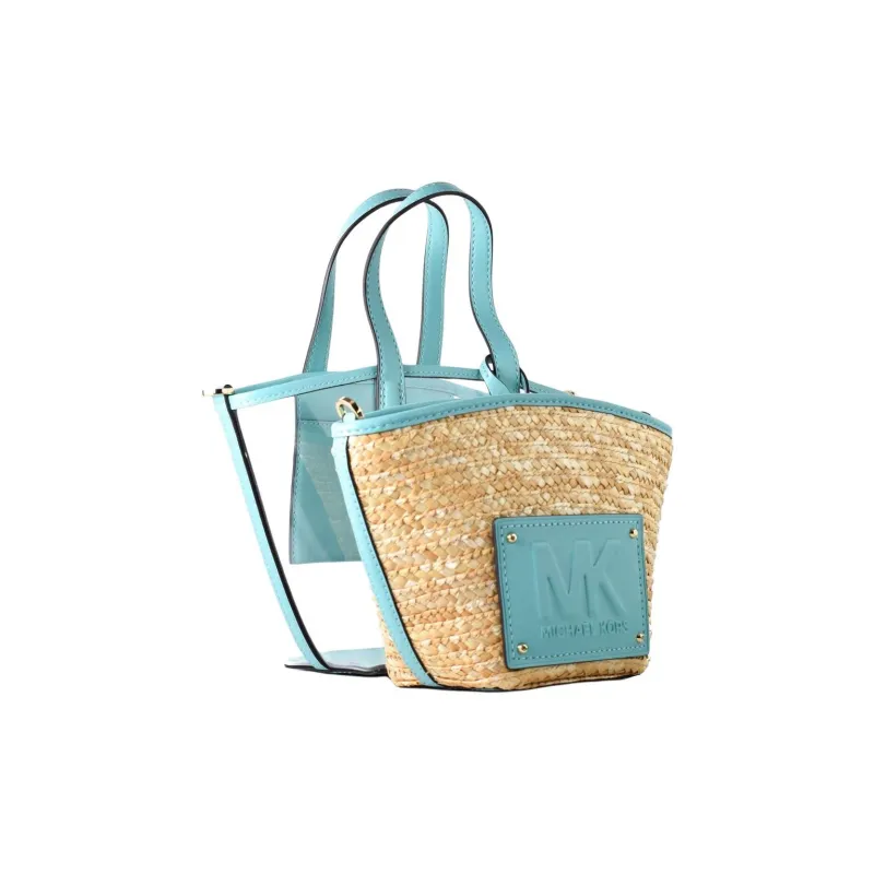 MICHAEL KORS Kimberly Plastic Tote Bag Shopping Bag Shoulder Bags Handbags Women's Blue-3