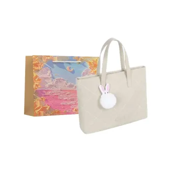 BRINCH PU Portable Laptop Bag Regular Women's Pink & Light Gray & Silver Gray & Beige