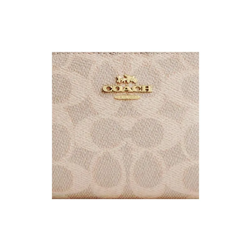 COACH Coated Canvas Wallet Mini Women's Sand-2