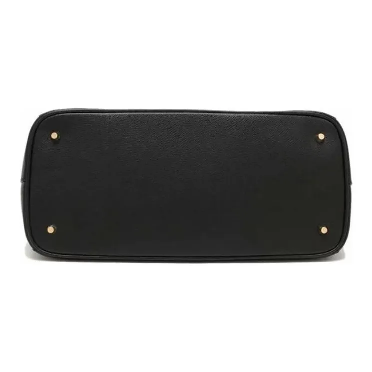 Furla Linda Leather Tote Bag Shopping Bag Handbag Small Size Women's Black-6