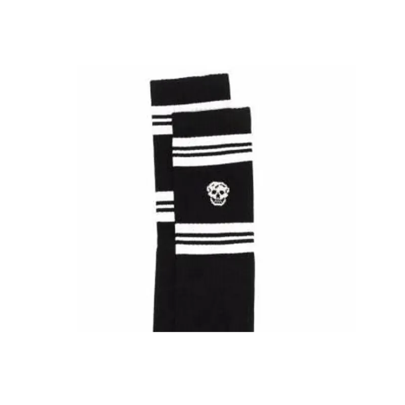 Alexander McQueen SS22 Knee High Socks Men's 1 Pack Black-3