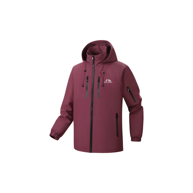 Feiyue Water-Resistant Windproof Warm Water-Repellent Windbreaker Jacket Unisex-4