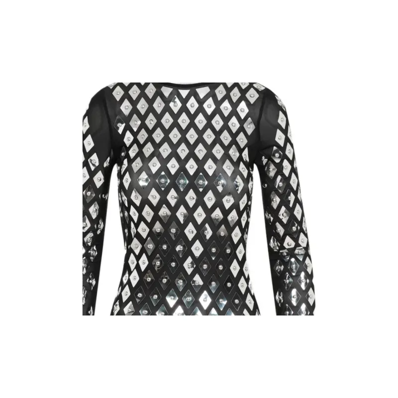 Paco Rabanne Metallic Effect Mini Dress-4