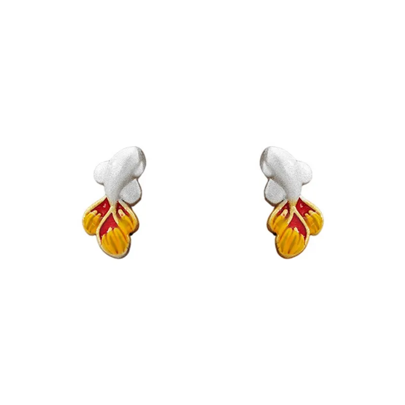 MIDNIGHT MOMENT S 999 Fine Silver Stud Earrings Women's-3