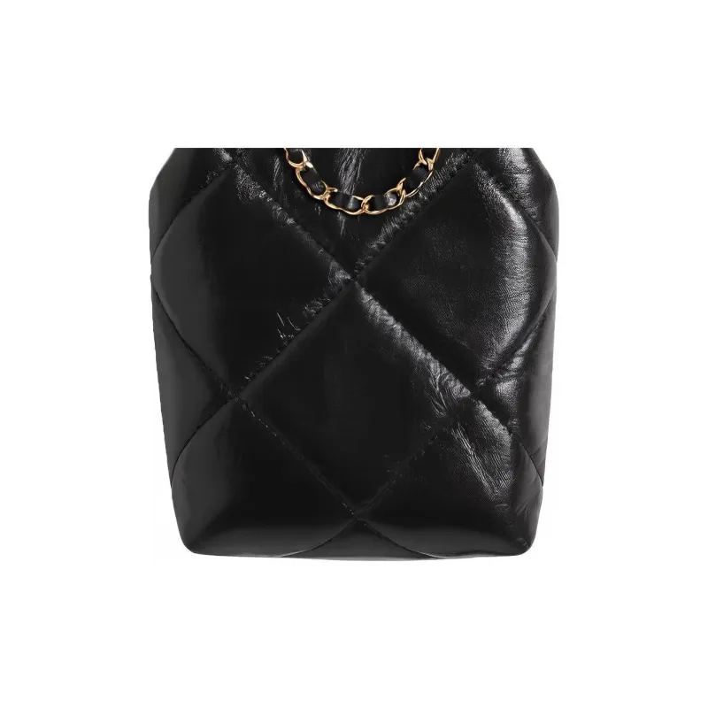 CHANEL Shiny Vintage Lambskin Handheld Shoulder Bag, Crossbody Bag Women's Black-1