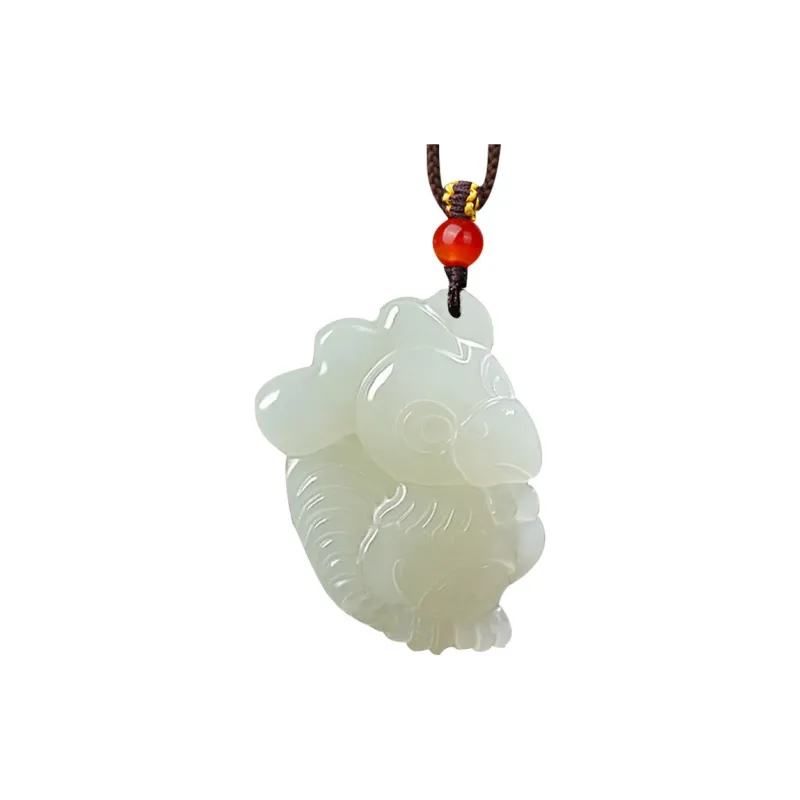 KUNYUYAO Hetian Jade Pendants White Jade Unisex-38