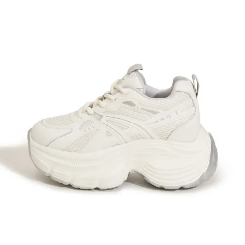 Milan Love Song Cushioned Wear Resistant Height Increasing Low Top Chunky Sneakers Women's