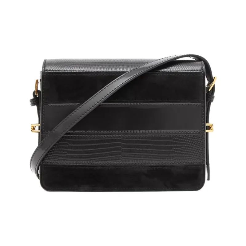 Burberry Cow Leather Crossbody Backpack Shoulder Bag Small Size Women's Black-4