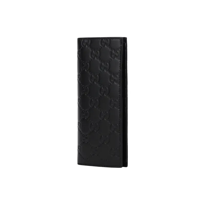 GUCCI Leather Wallet Men's Black-1