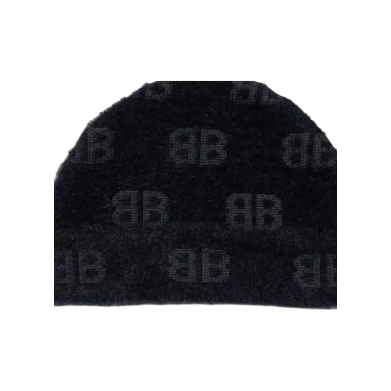 Balenciaga Wool Polyamide Beanies Women's Black-1
