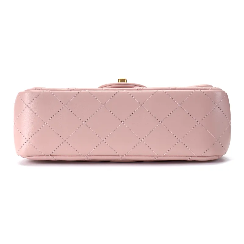 CHANEL Classic Flap CF Sheepskin Shoulder Bag, Crossbody Bag Mini Women's Pink-3