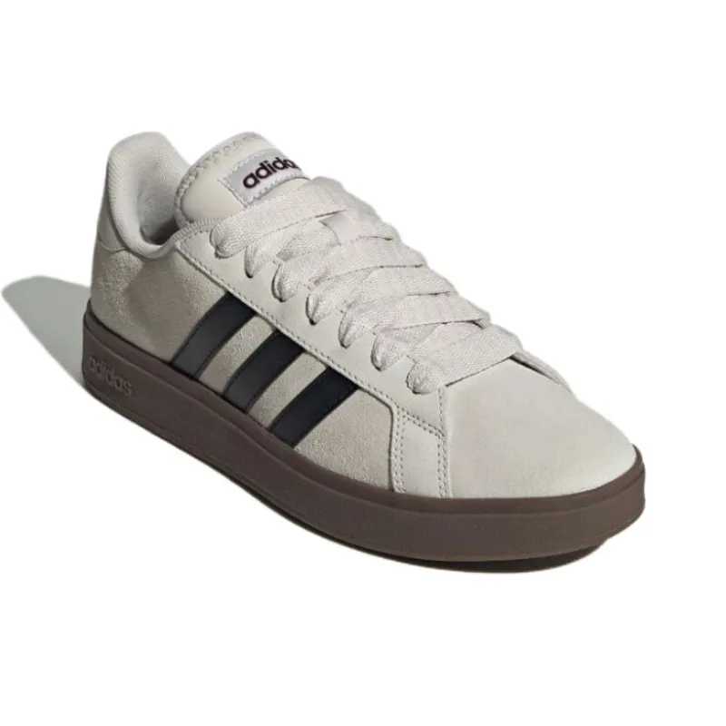 Adidas Grand Court Base 00s Anti Slip Wear Resistant Low Top Skateboard Shoes Unisex Gray-2