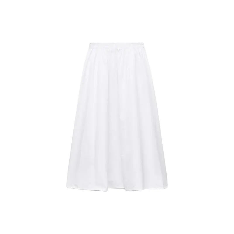 ZARA Casual Long Skirts Women's White-1