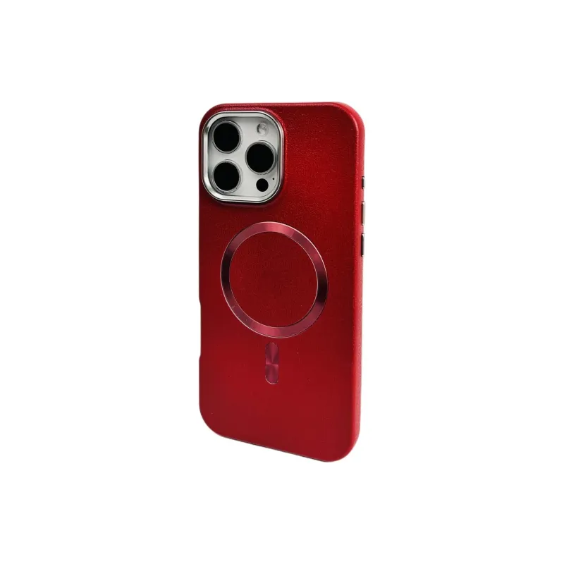 Sopi Leather Material Leather CD Pattern Magnetic Phone Cases Compatible With IPhone 16/15 Pro Max/Apple 13/14 Pro/Max-17