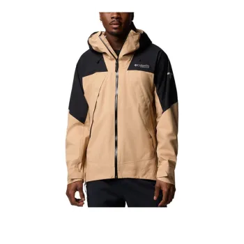 Columbia Hiking Waterproof And Windproof To Keep Warm Windbreaker Jacket Men's Khaki