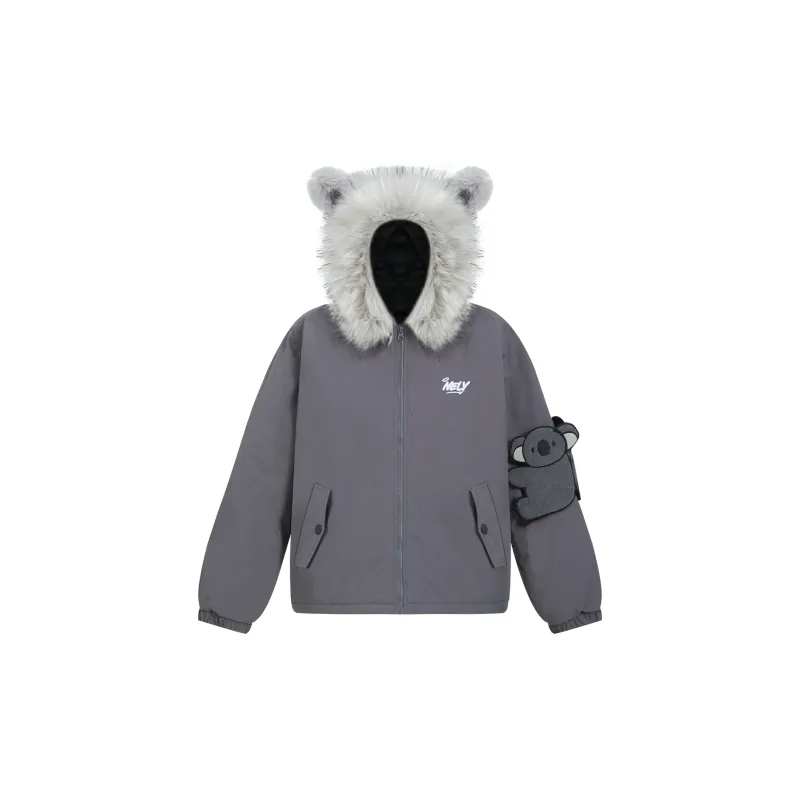 NELY Puffer Jacket Unisex Dark Gray-0
