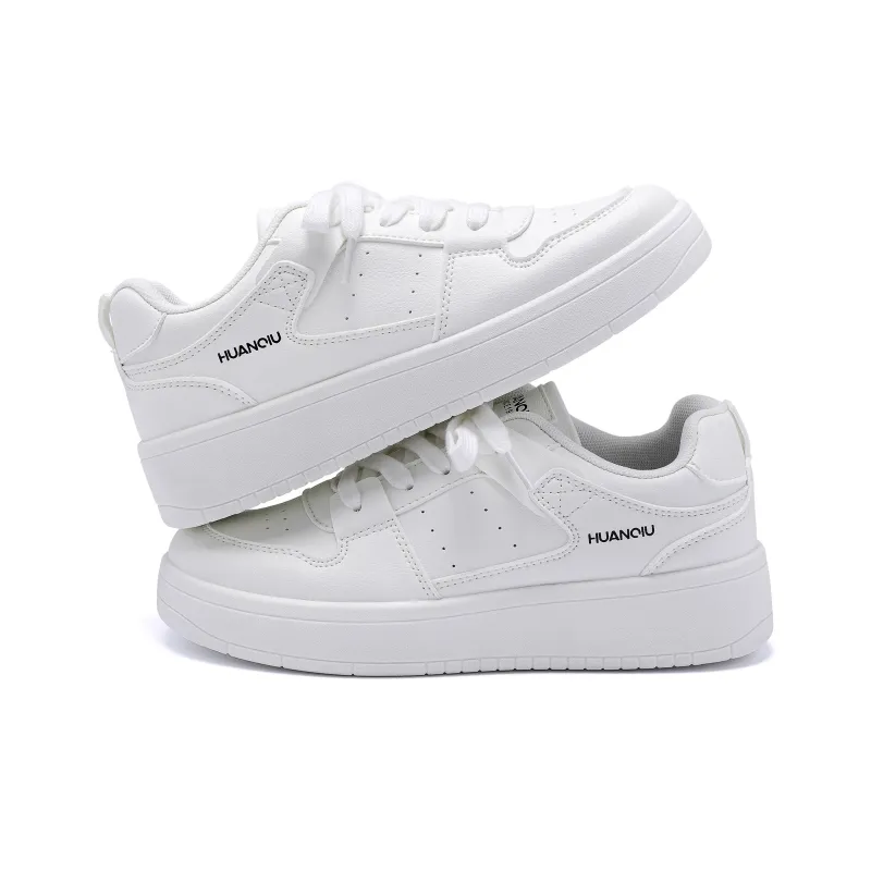 HUANQIU Coverage Wear-Resistance Balance Low-Top Skateboard Shoes Women's White-4