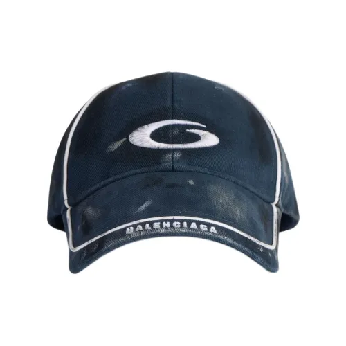 Balenciaga Logo Embroidered Distressed Cap