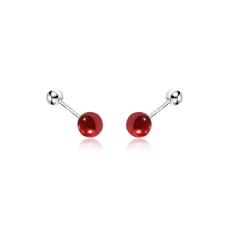 KING TAI SANG Colored Glaze Stud Earrings Unisex-9