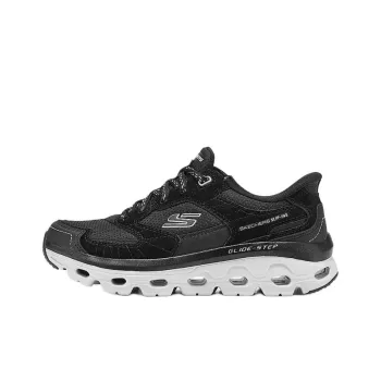 Skechers Glide Step Anti Slip Wear Resistant Low Top Casual Running Shoes Women's Black