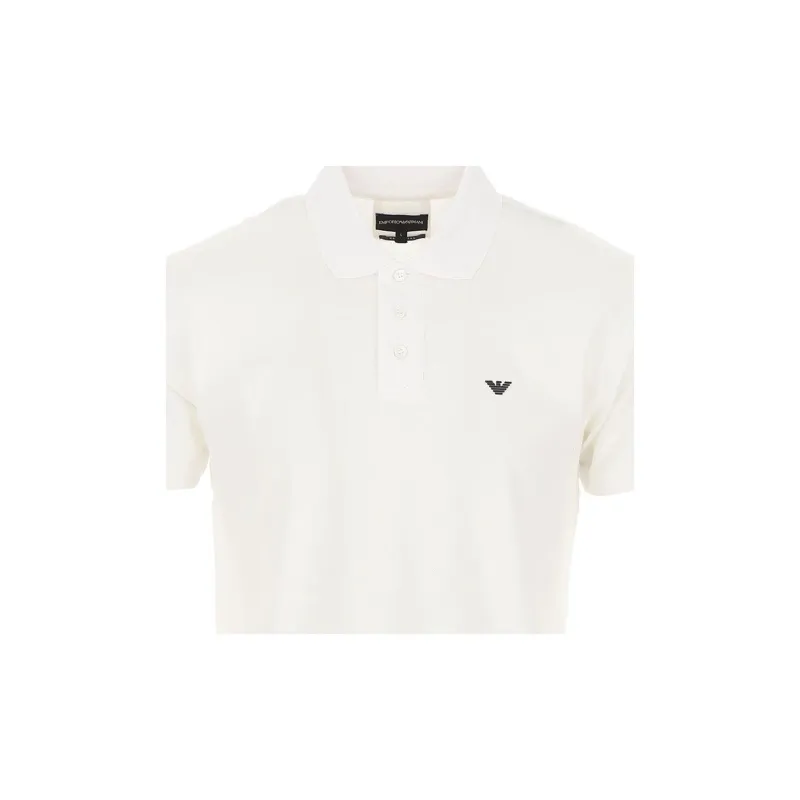 EMPORIO ARMANI Micro Eagle Mercerised Pique Polo Shirt-3