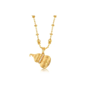 Trpopo Luxury Niche High End Antique Looking Gold Pendant S925 Silver Collarbone Chain Necklace Women's