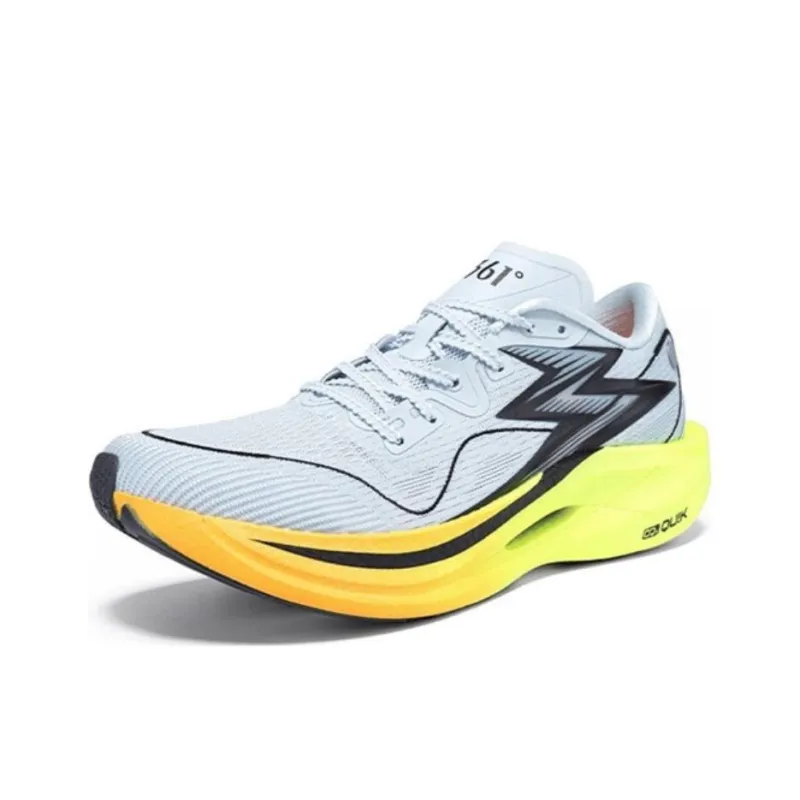 361° Wear Resistant Rebound Support Low Top Casual Sprint Running Shoes Men's Gray Yellow Black-2